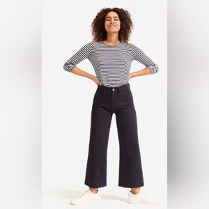Everlane The Wide-Leg Crop Pant 4 Navy